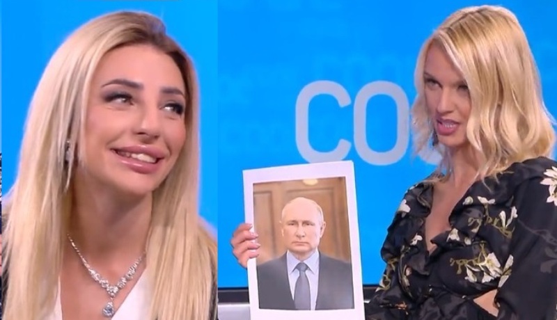 Габи от "Ергенът" демонстрира любовта си към Путин (видео)