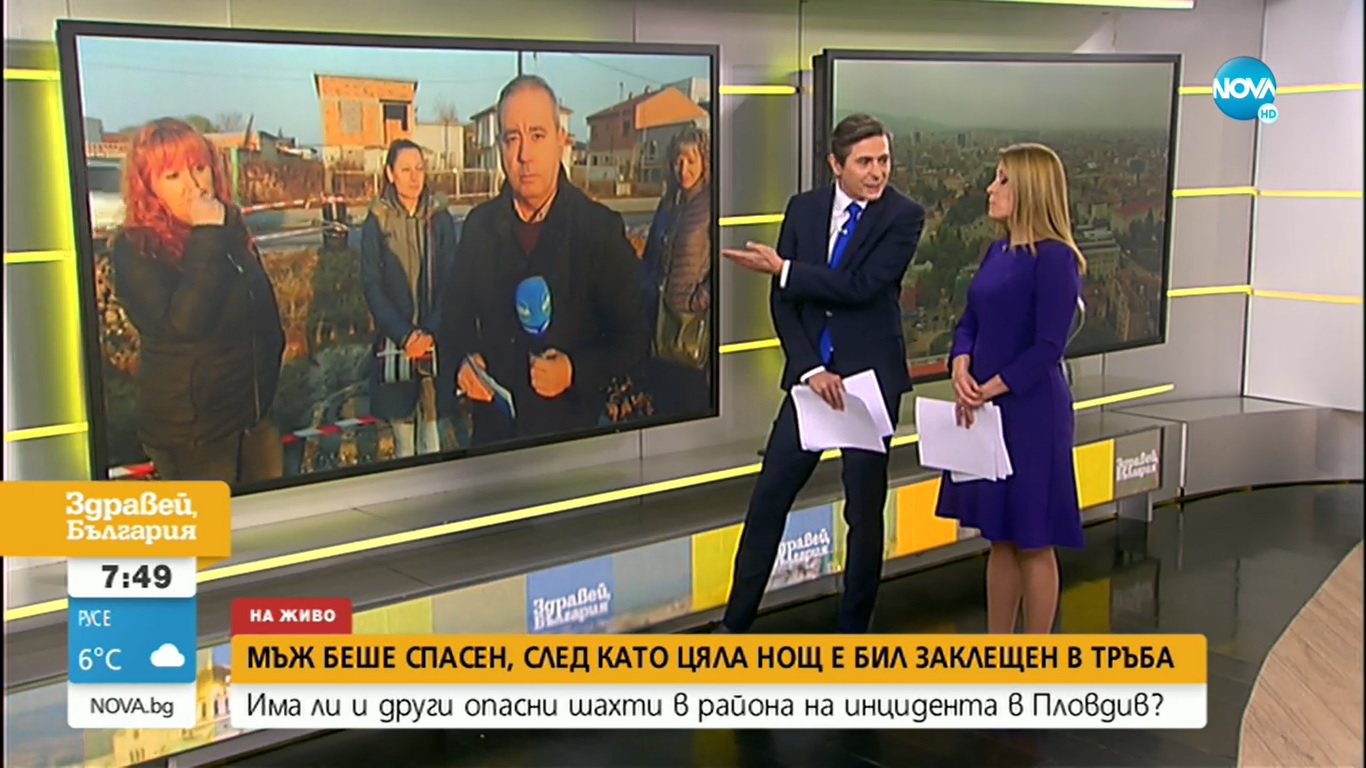 Кадри Нова телевизия Водещите на сутрешния блок Виктор Николаев и Мира