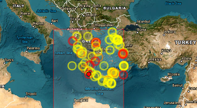 Силно земетресение в Гърция днесМного силно земетресение е регистрирано днес