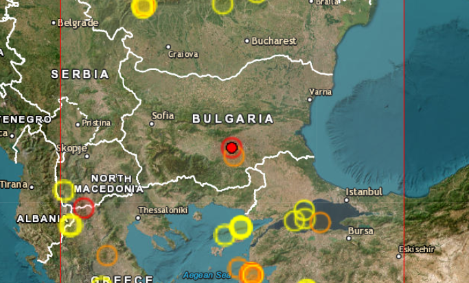 Земетресение е регистрирано в България Магнитутът е 3 6 по Рихтер