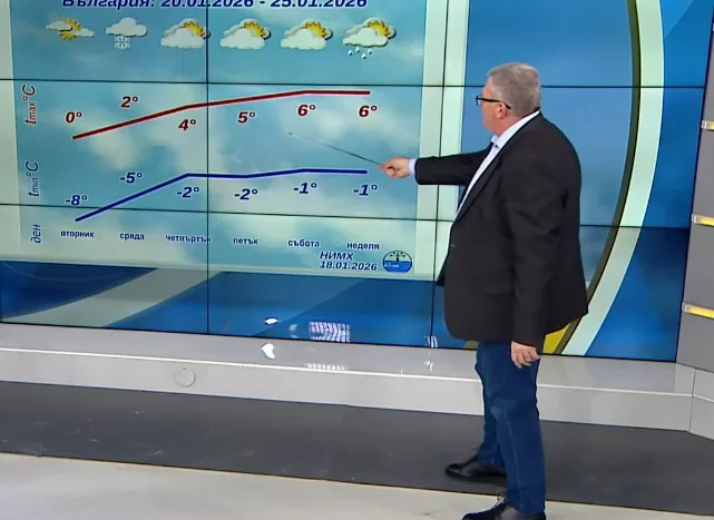 Кадри БНТАрктична въздушна маса настанила се над Балканския полуостров сваля